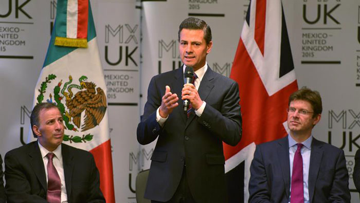 El mandatario de México, Enrique Peña Nieto en Londres