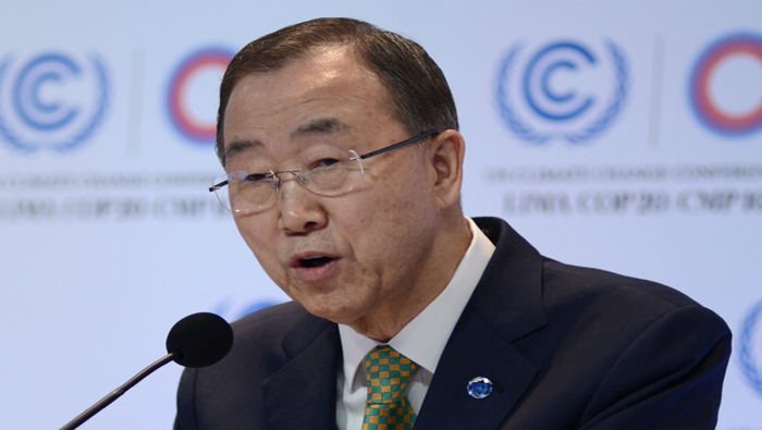 Ban Ki-moon recordó en su discurso que el presidente Petro Poroshenko prometió realizar rápidamente una investigación.
