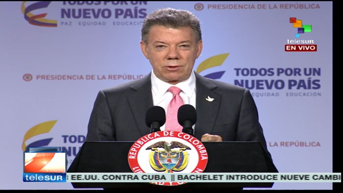 Santos aseguró que no claudicará en la lucha por la paz en Colombia.