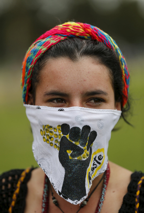 Señal de lucha y resistencia en Colombia en contra de Monsanto.