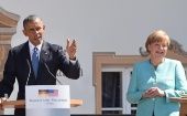 La canciller alemana, Angela Merkel, y el presidente de EE.UU., Barack Obama, abordaron la actual crisis en Ucrania. 
