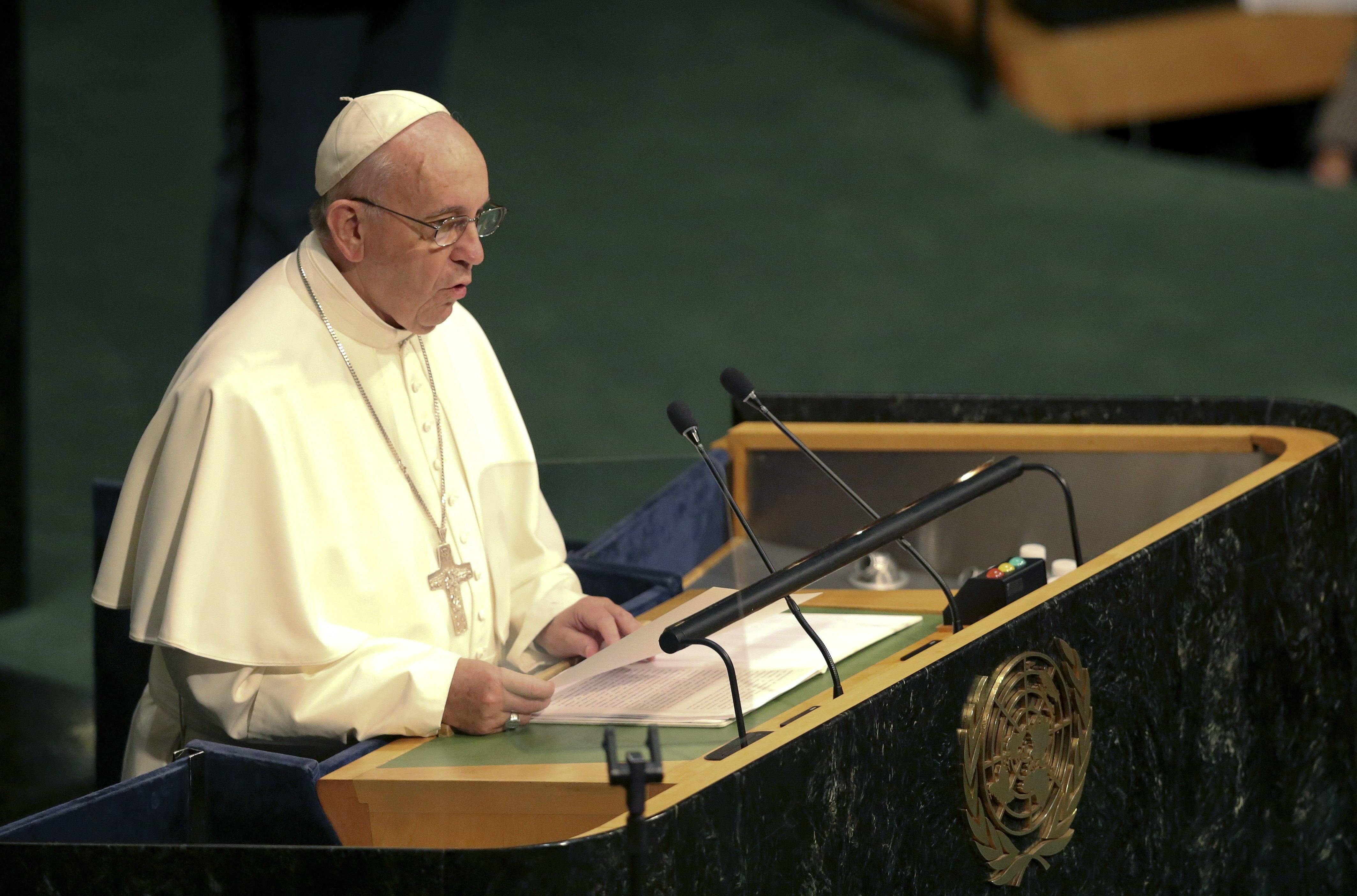 Francisco es el cuarto Sumo Pontífice en dirigirse a los líderes de la llamada comunidad internacional en la sede de la ONU.