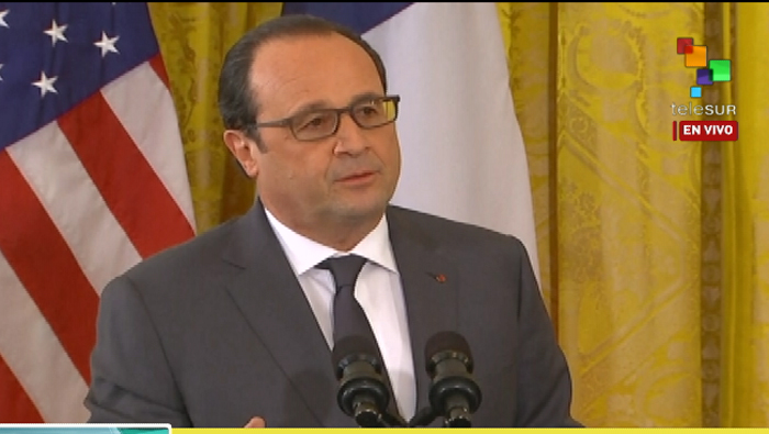 El presidente de Francia, Francois Hollande habló desde EE.UU sobre sus próximas acciones