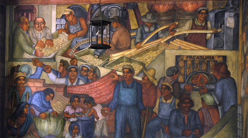 La injusticia social también formó parte de la obra de Diego Rivera.