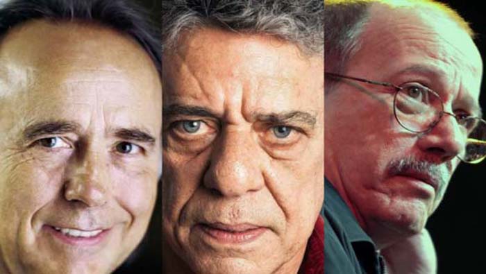 Joan Manuel Serrat, Chico Buarque y Silvio Rodríguez