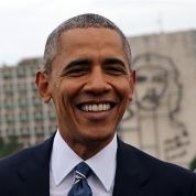 Barack Obama en la Plaza de la Revolución de La Habana.