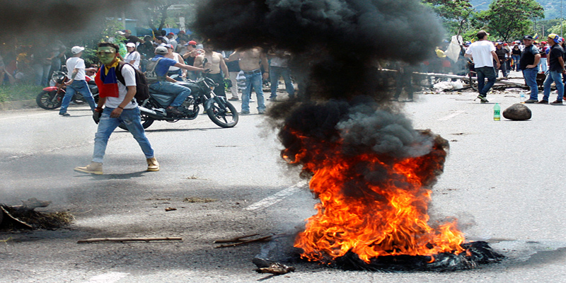 Manifestaciones de la oposición en San Cristóbal, estado Táchira.