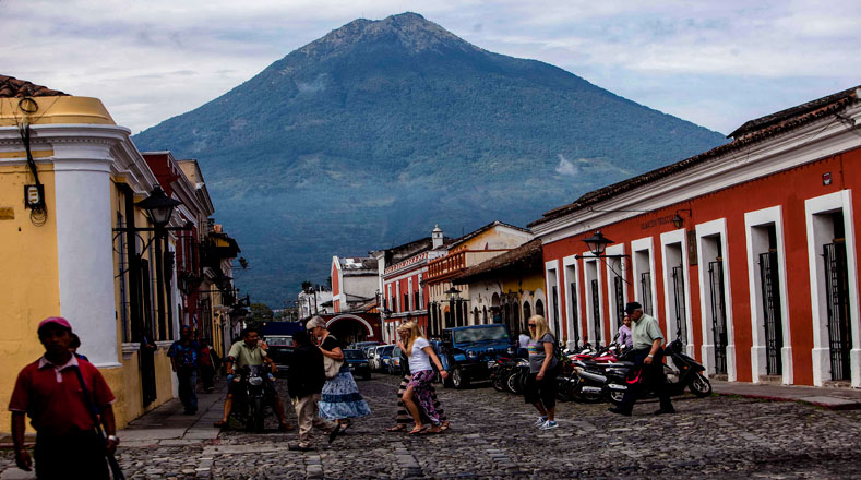 Ciudad de la Antigua, uno de los lugares mas visitados por turistas en Guatemala.