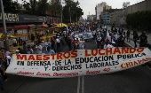 Durante todo el año se han mantenido las protestas por parte de los profesores contra el Gobierno de Enrique Peña Nieto.