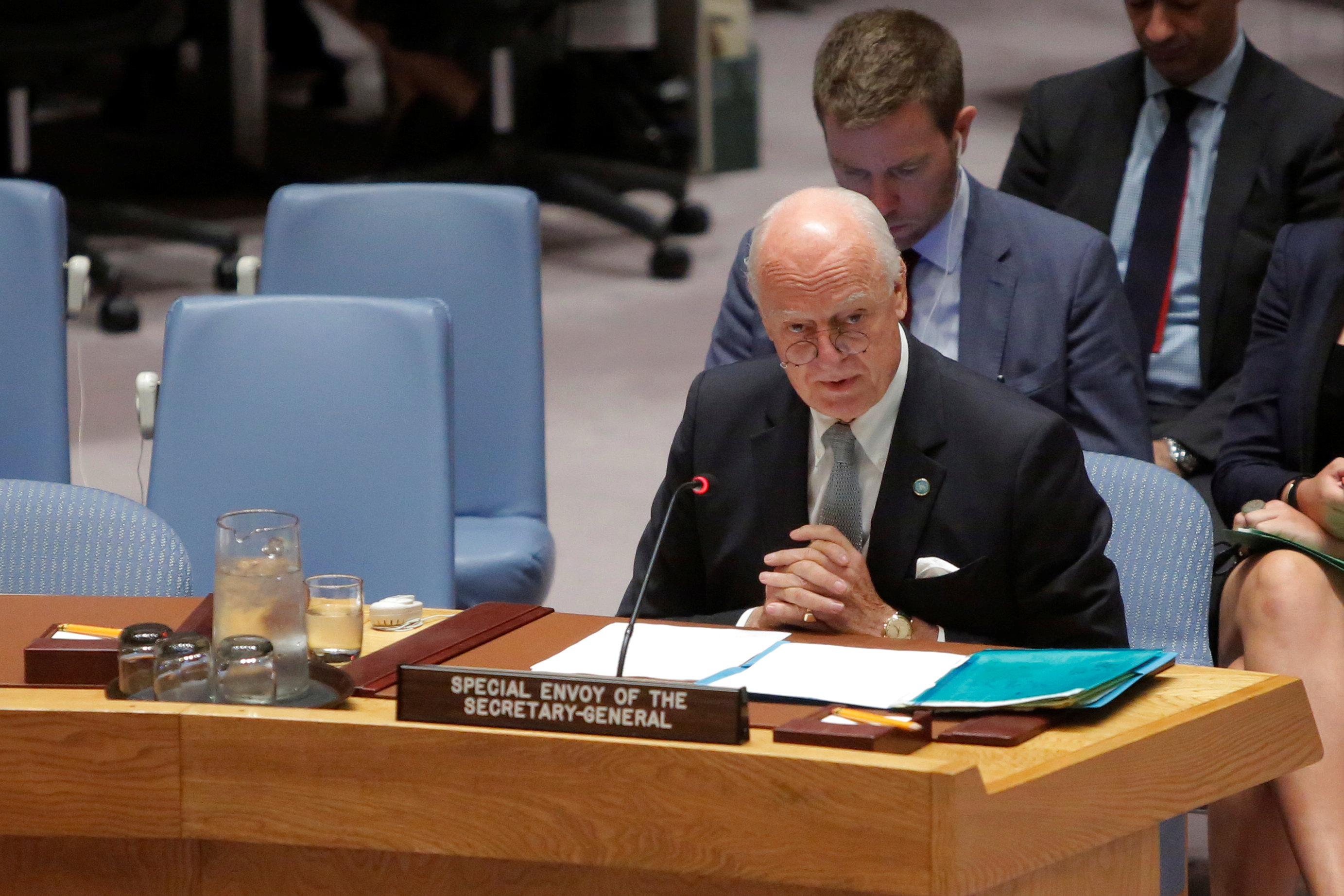 De Mistura concluyó su intervención ante el Consejo de Seguridad afirmando que no renunciará a su cargo, tal como lo solicitan algunos sectores.