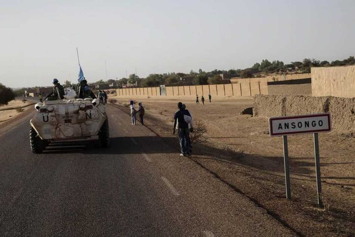 Convoy de la Minusma en la ciudad de Ansongo, al norte de Mali.