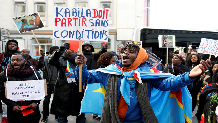 Protesta en Bruselas contra la continuidad del mandato de Kabila 