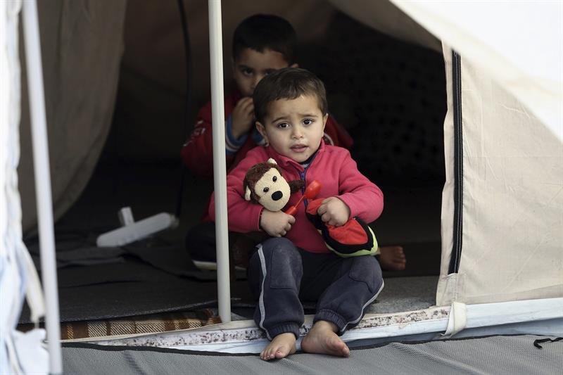 Niños sirios figuran entre los refugiados en Turquía.