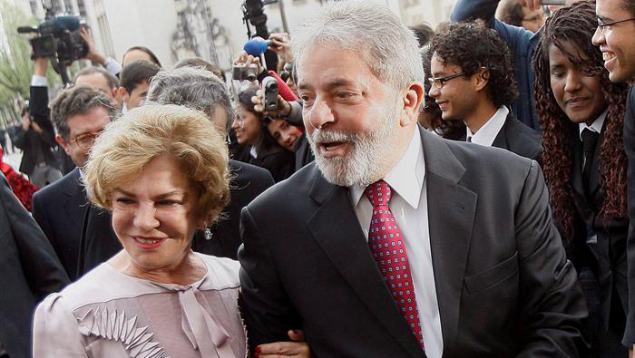 Marisa Leticia es la segunda esposa del expresidente brasileño.