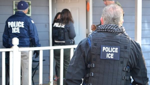 ICE agents during last week's immigration raids in Atlanta, Georgia. Feb. 11, 2017