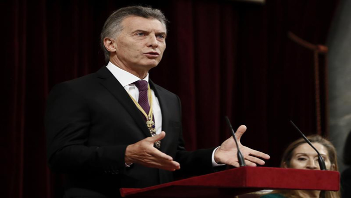 El presidente argentino, Mauricio Macri, intervino ante el Congreso español y fue rechazado por los izquierdista.