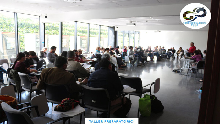Organizadores del Congreso Nacional de Paz iniciaron la instalación de talleres preparatorios sobre justicia social.