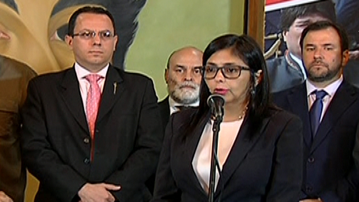 La canciller venezolana manifestó su agradecimiento por el respaldo de los movimientos sociales de América Latina.