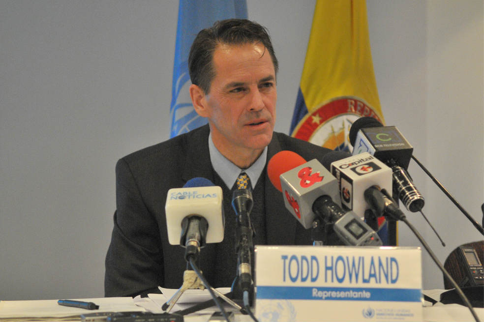 Todd Howland advirtió que no se está garantizando la no repetición del conflicto colombiano.