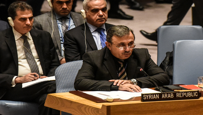 El delegado sirio Mounzer Mounzer criticó a países como Francia o Reino Unido, quienes apoyaron el ataque a Siria.