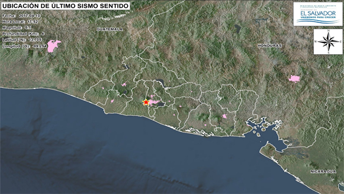 El temblor de 5,1 tuvo su epicentro en el municipio de Antiguo Cuscatlán.