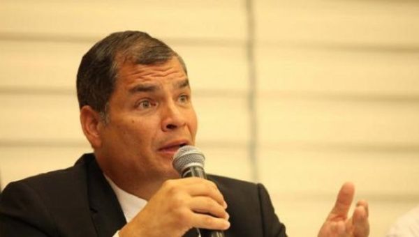 Out-going President of Ecuador Rafael Correa.