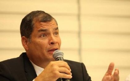 Out-going President of Ecuador Rafael Correa.