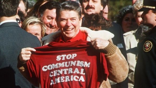 Former U.S. President Ronald Reagan supported El Salvador's repressive military dictatorship and its death squads.