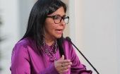 "Su falsa postura de víctima y su enfermedad por la mentira sólo promueven la intervención de Venezuela", dijo la diplomática.