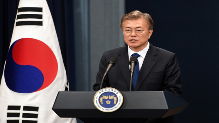 El mandatario electo en Corea del Sur condenó las pruebas armamentísticas realizadas por el país vecino.