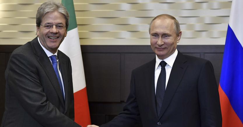 Putin y Gentiloni conversaron sobre política internacional.
