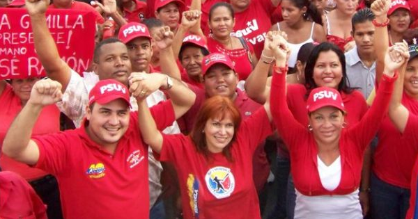 Venezuelans march in support of President Nicolas Maduro.