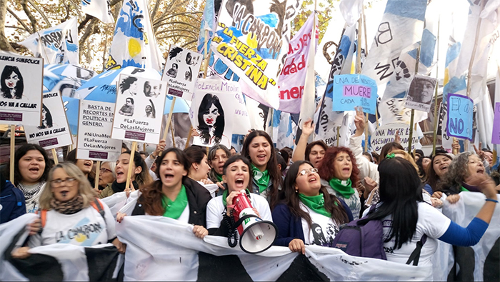 En Argentina también marcharon para exigir la liberación de la líder indígena Milagro Sala.