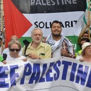 Jeremy Corbyn at a pro-Palestinian rally in London, 2014.