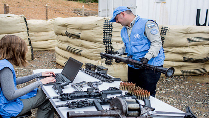 Las FARC-EP cumplen con el acuerdo de entrega de armas en contribución a la paz en Colombia.