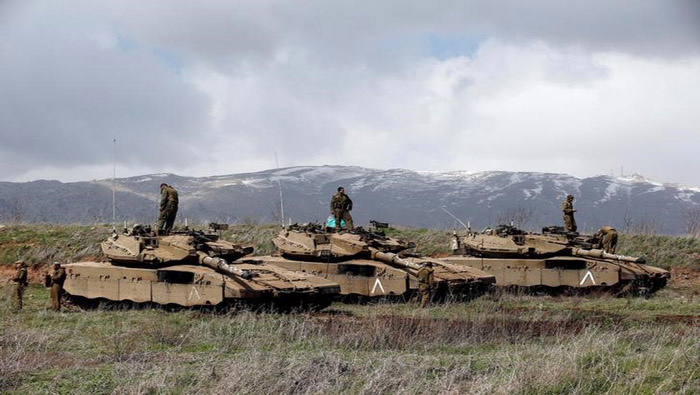 Soldados israelíes cerca de la frontera con Siria.