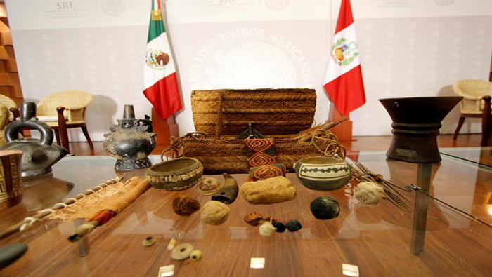 A través de un comunicado, la SRE de México informó de la restitución de los objetos a Perú.