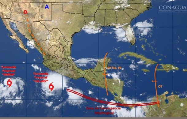 Hilary traerá fuertes lluvias en estados del sur y oeste de México.