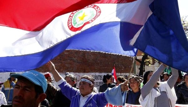 Movimiento campesino en Paraguay vuelve a las calles a exigir cumplimiento de sus reclamos.