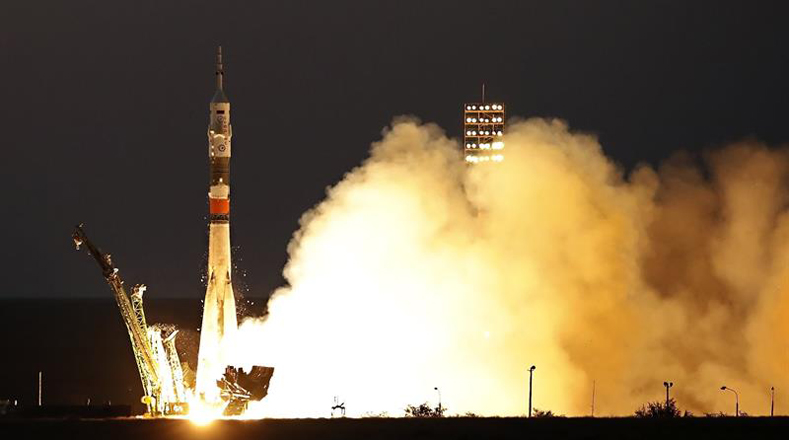Nave Soyuz MS-05 despega hacia la EEI con tripulación rusa