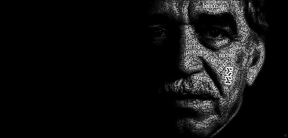 Este retrato de Juan Osborne se realizó usando las palabras más comunes de Gabriel García Márquez.