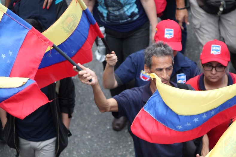 The protest began at 9 a.m. on Libertador Avenue and headed towards Miraflores Palace, the seat of the Bolivarian Revolutionary government. 