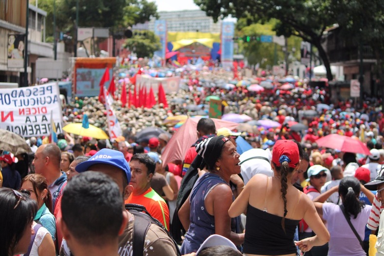 The protest against imperialism and the U.S. president's hostile statements brought out Venezuelans in their numbers.