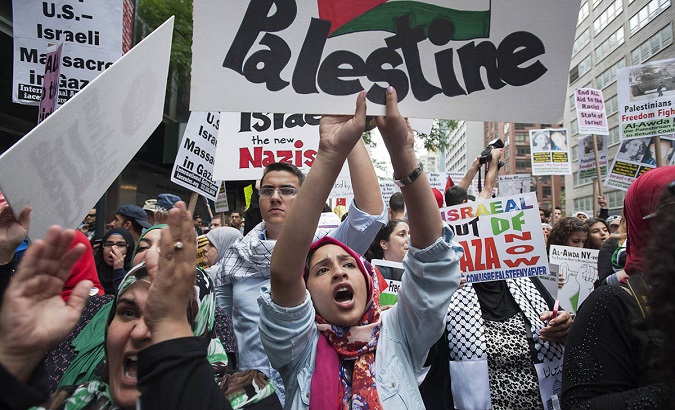 Pro-Palestinian demonstration in New York City.