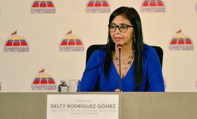 National Constituent Assembly President Delcy Rodriguez.