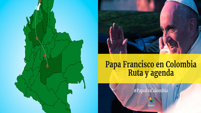 Ruta del papa en Colombia