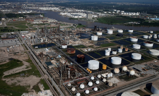 An aerial view of the Pasadena Refining System, Inc., is seen in Pasadena, Texas, U.S., on August 31, 2017.
