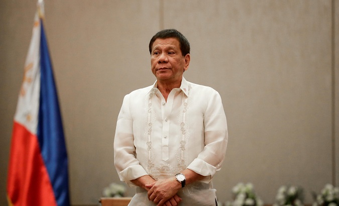 Philippines 'President Rodrigo Duterte stands during a courtesy call in Manila, Philippines, on September 6, 2017.