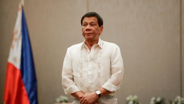 Philippines 'President Rodrigo Duterte stands during a courtesy call in Manila, Philippines, on September 6, 2017.