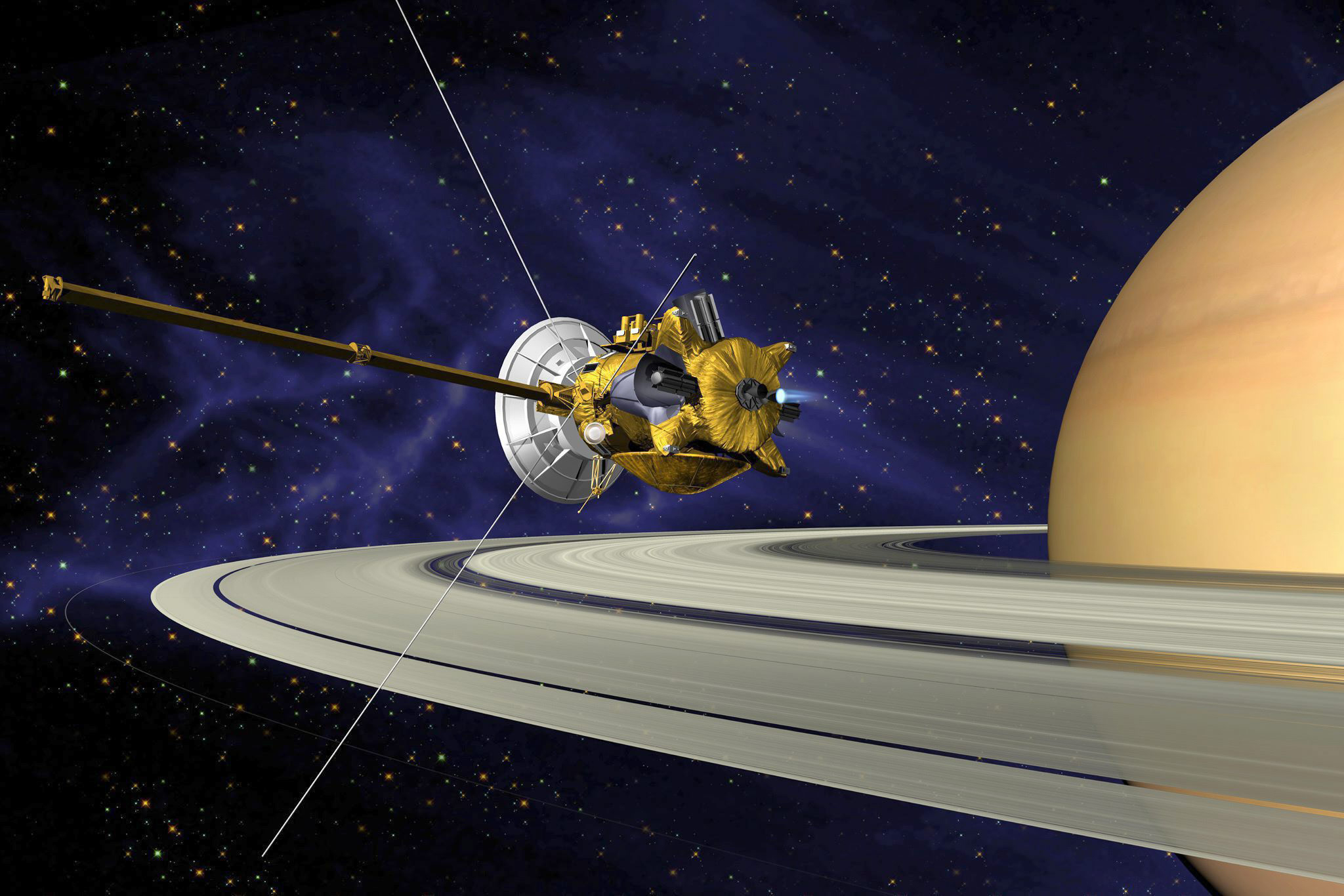 Cassini desaparecerá a unos 1.500 kilómetros de distancia de la superficie de Saturno.